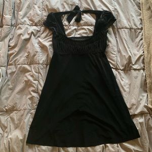 Free People Victoria Smocked Velvet Mini Dress